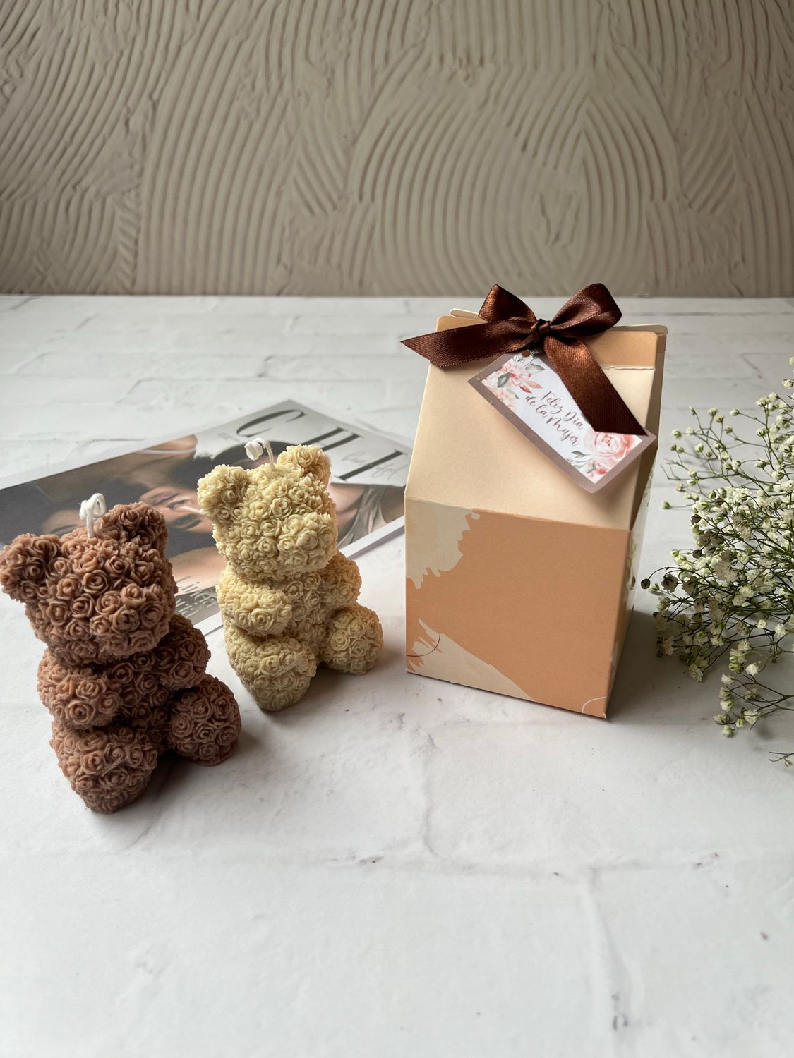 Vela aromática en forma de oso