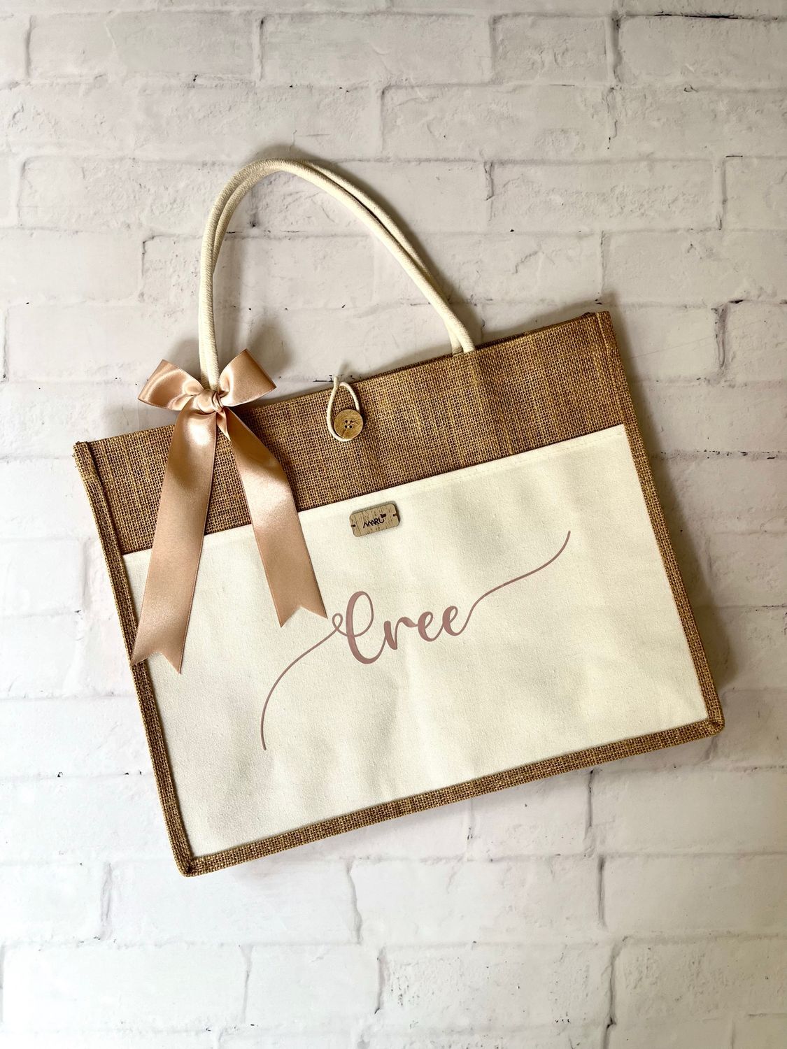 Bolso de yute con lienzo Modelo 2