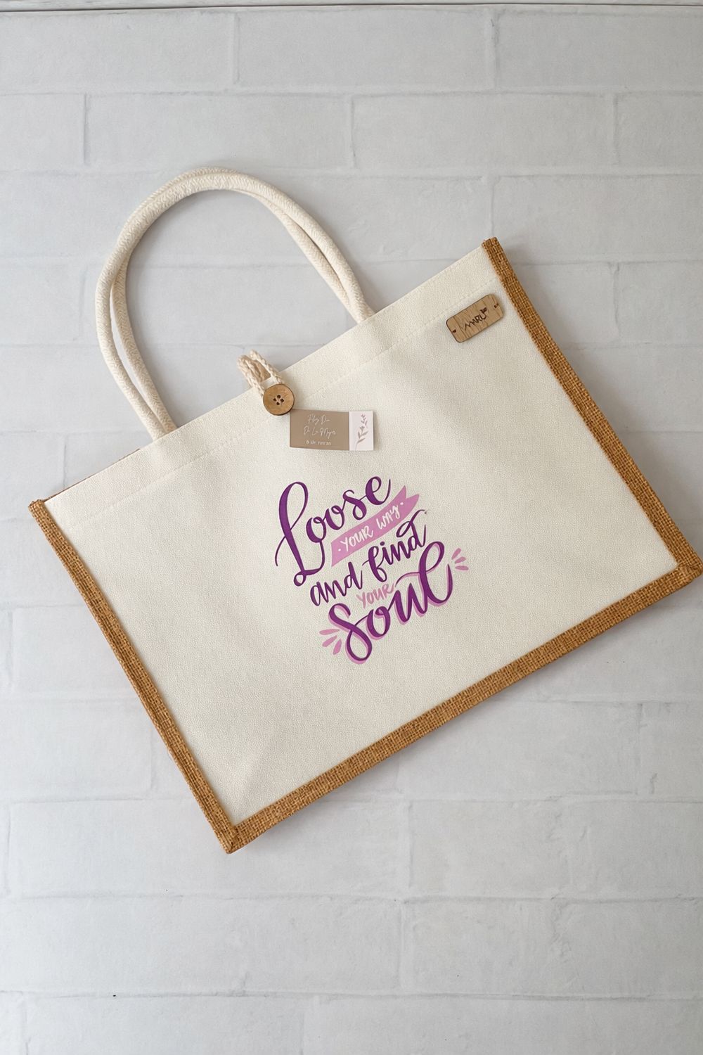 Bolso de yute con lienzo Modelo 1