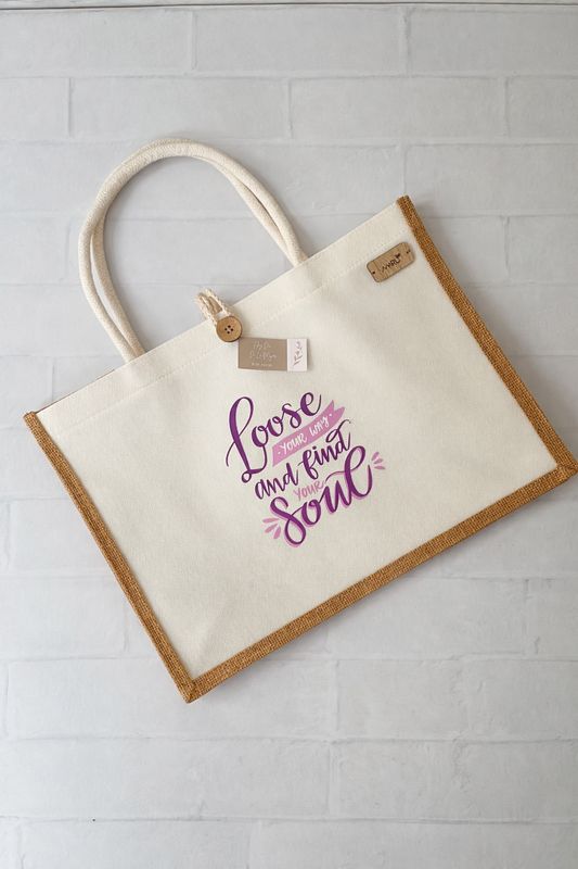 Bolso de yute con lienzo Modelo 1