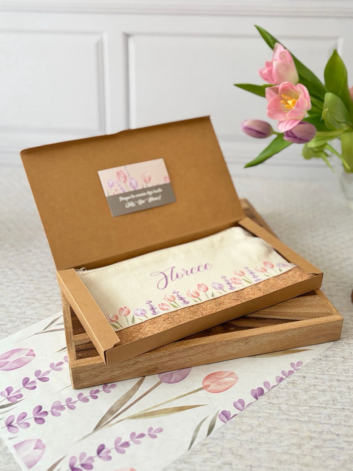 Cosmetiquera de lienzo