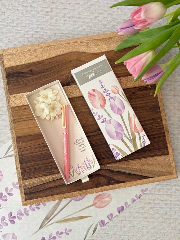 Set de bolígrafo &amp; vela aromática de cera de soya