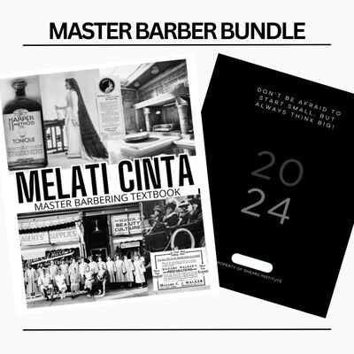 MELATI CINTA&#39; Master Barber Textbook/Planner/Workbook Bundle