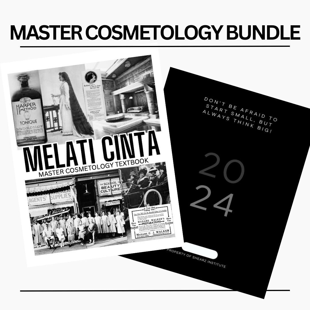 MELATI CINTA&#39; Master Cosmetology Textbook/Planner/Workbook Bundle.
