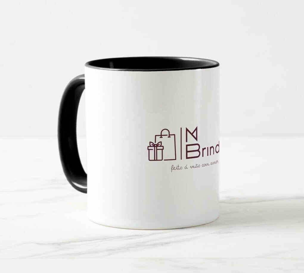 Caneca Bicolor Preta