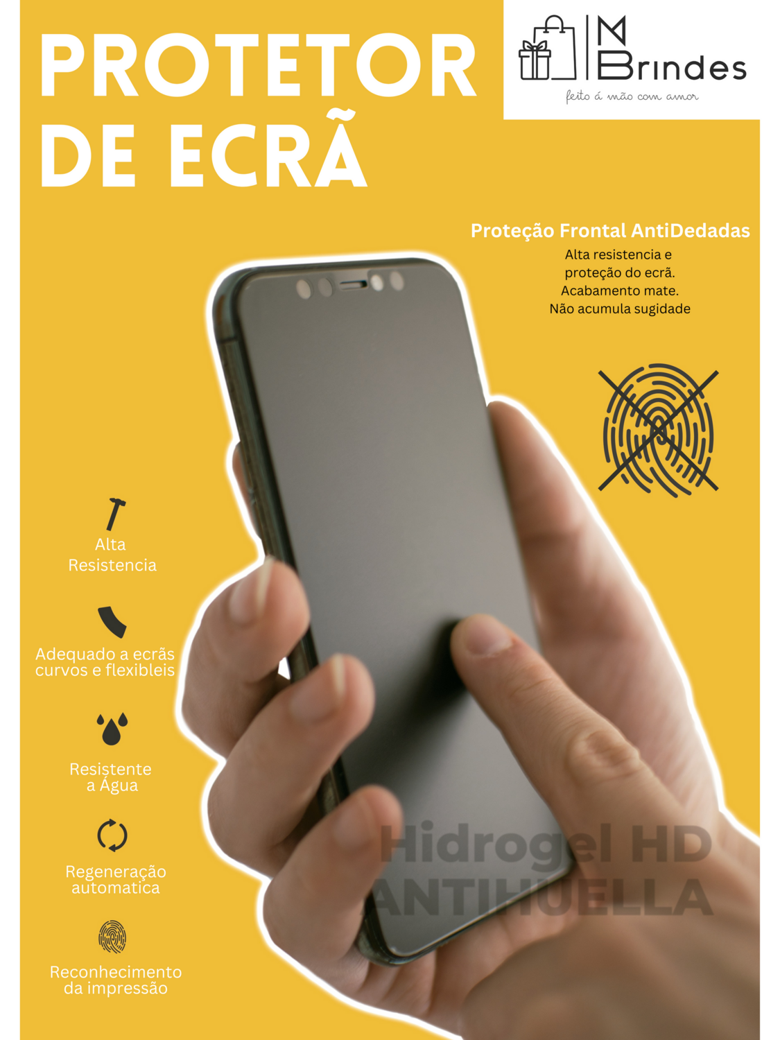 Películas de Hidrogel AntiDedadas