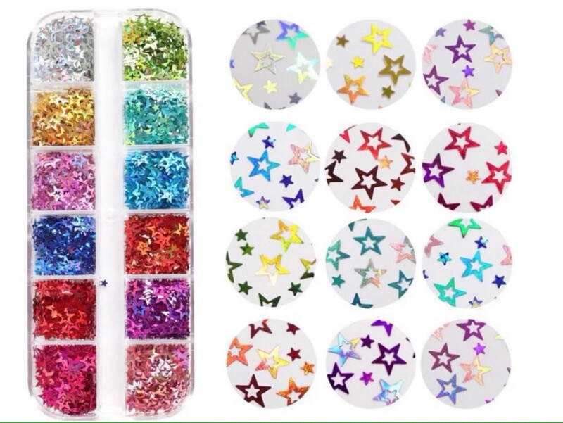 Mix Star Glitter Nail Art Decoration Mix Star Glitter Nail Art Decoration