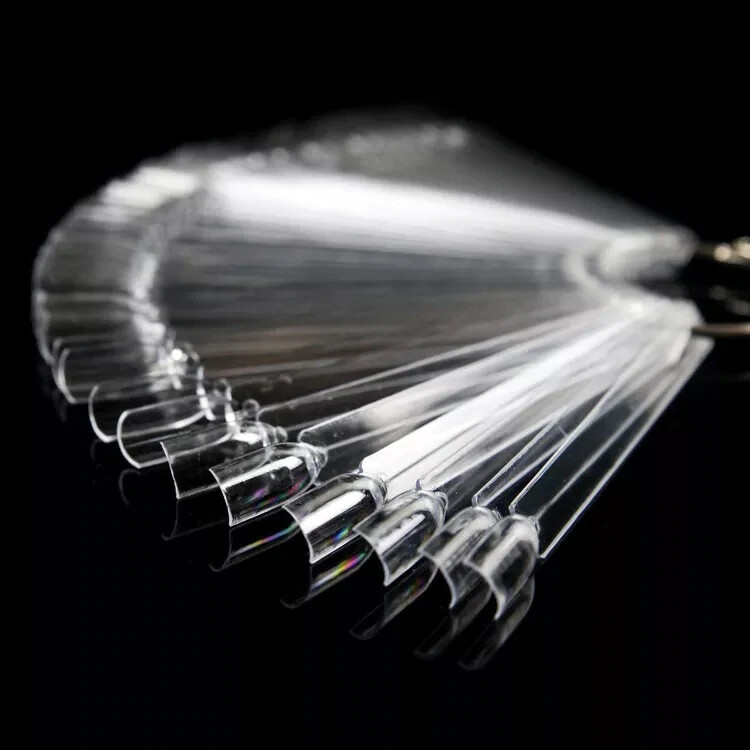 Square Nail Tips Sampler, Square Nail Sampler: Clear
