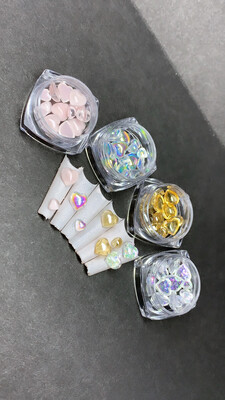 Corazones resina 4 pcs