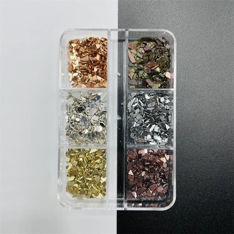 Flakes irregular metallic, Available: Flakes irregular metallic