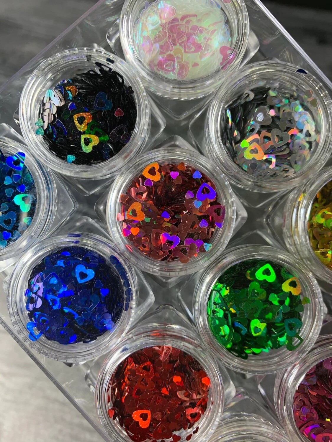 Corazones holográficos Decoración