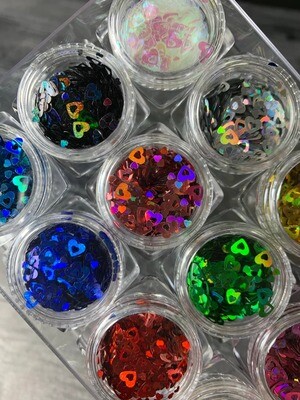 Corazones holográficos Decoración