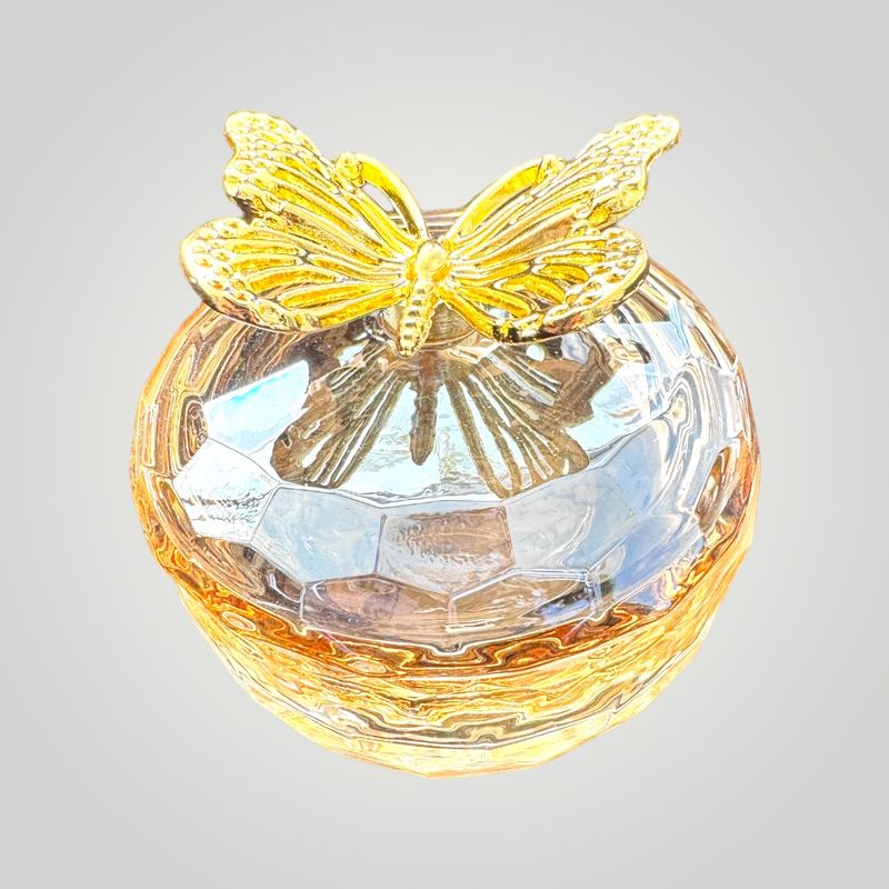 CRYSTAL DAPPEND DISH BUTTERFLY GOLD CRYSTAL DAPPEND DISH BUTTERFLY GOLD