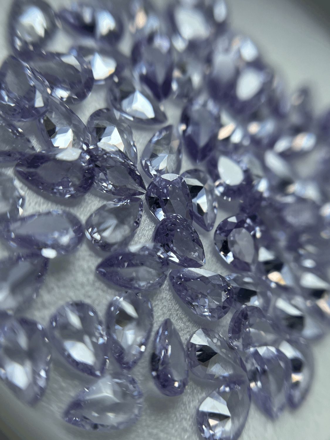 Pear 4/6  mm lavender 12 unit