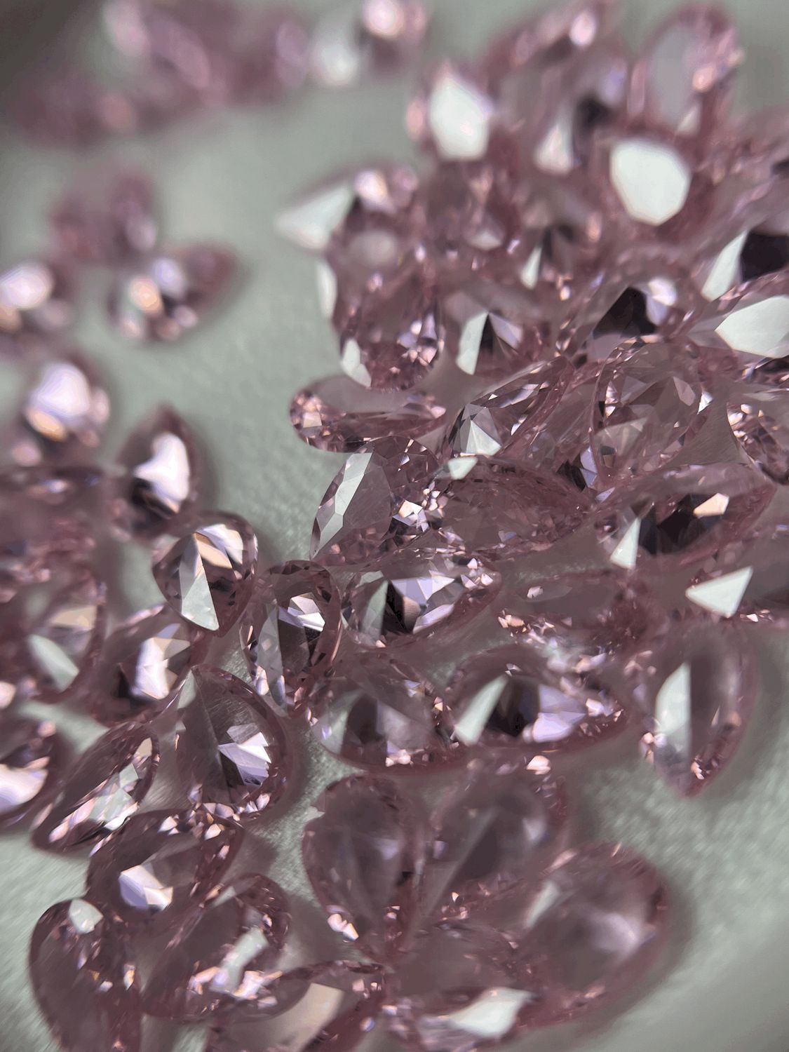 Pear 4/6  mm pink 12 unit