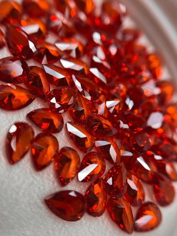 Pear 4/6  mm orange   12 unit