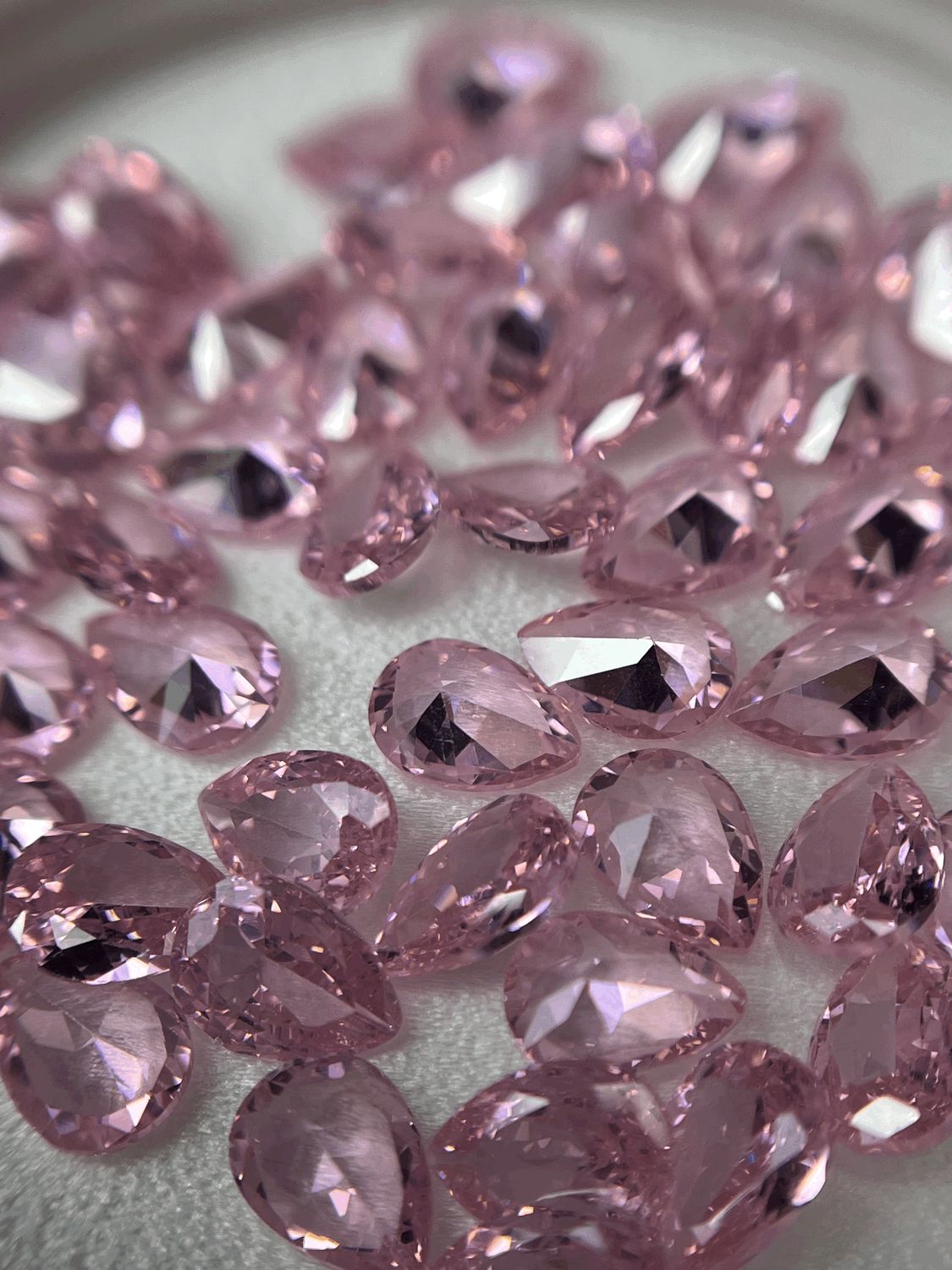 Pear 5/7  mm pink  12 unit