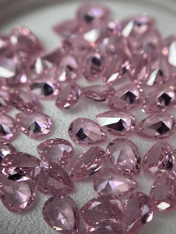 Pear 5/7  mm pink  12 unit