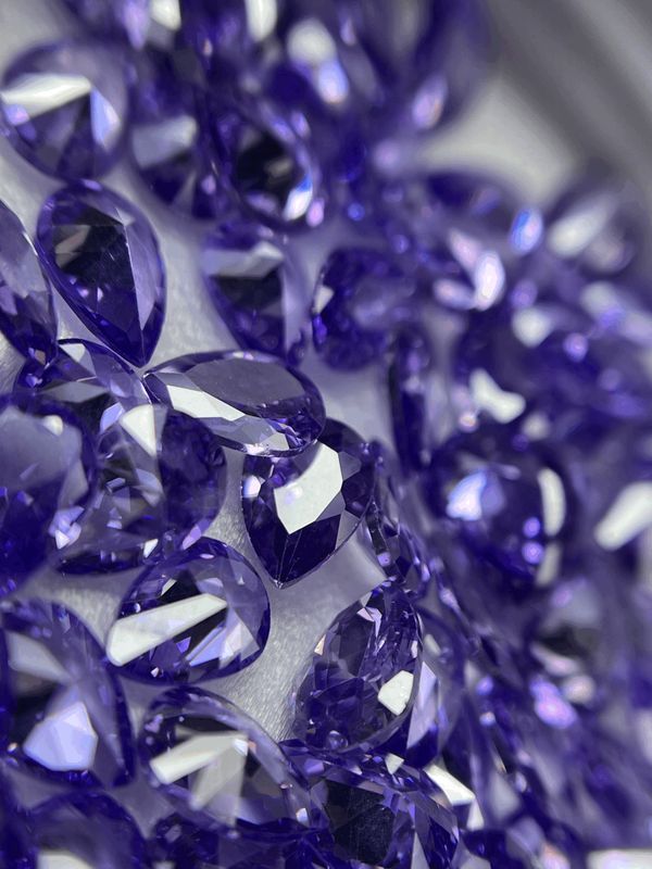 Pear 5/7  mm violet  12 unit