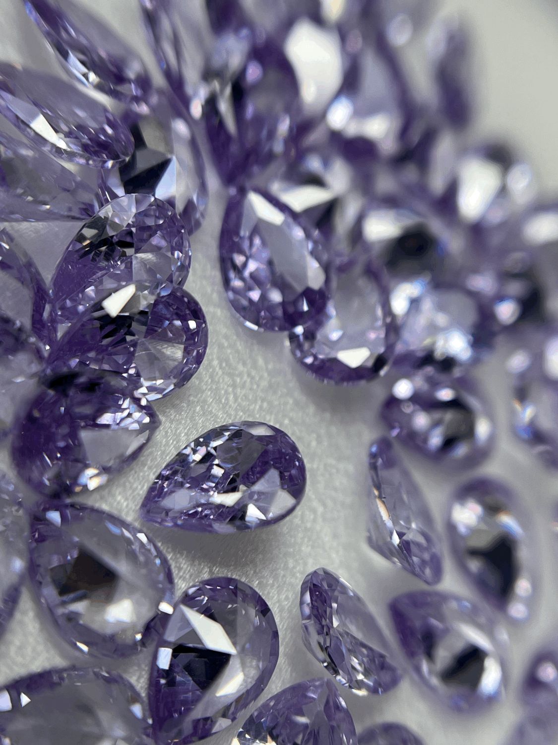 Pear 5/7  mm lavender  12 unit