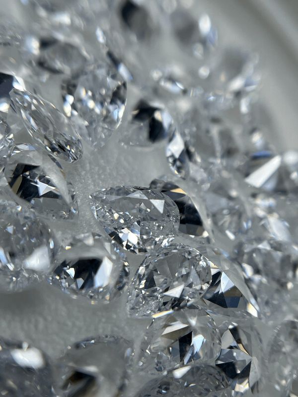 Pear 5/7  mm clear  12 unit
