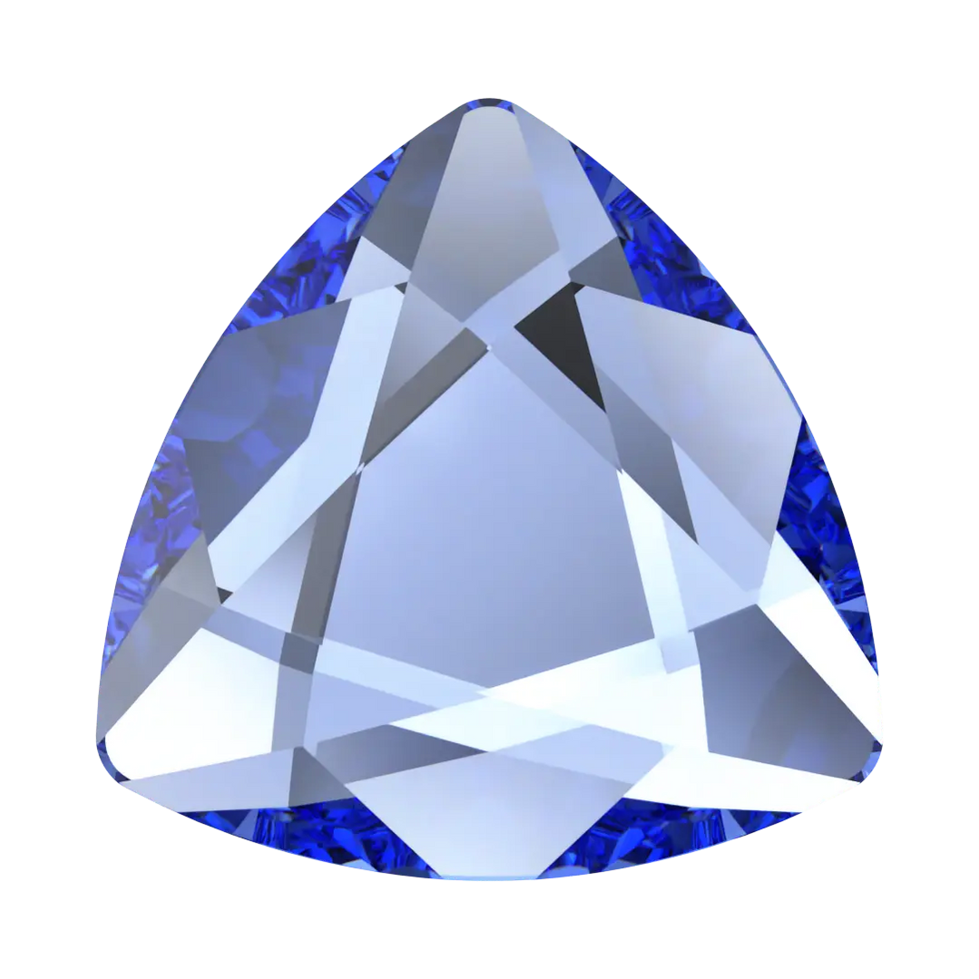 Serinity Flat Back Crystals Non Hotfix Trilliant (2472) Sapphire 7mm pack of 6mm