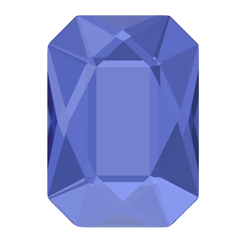 Serinity Flat Back Crystals Non Hotfix Emerald Cut (2602) Sapphire. 3.7x2.5 mm pack of 10