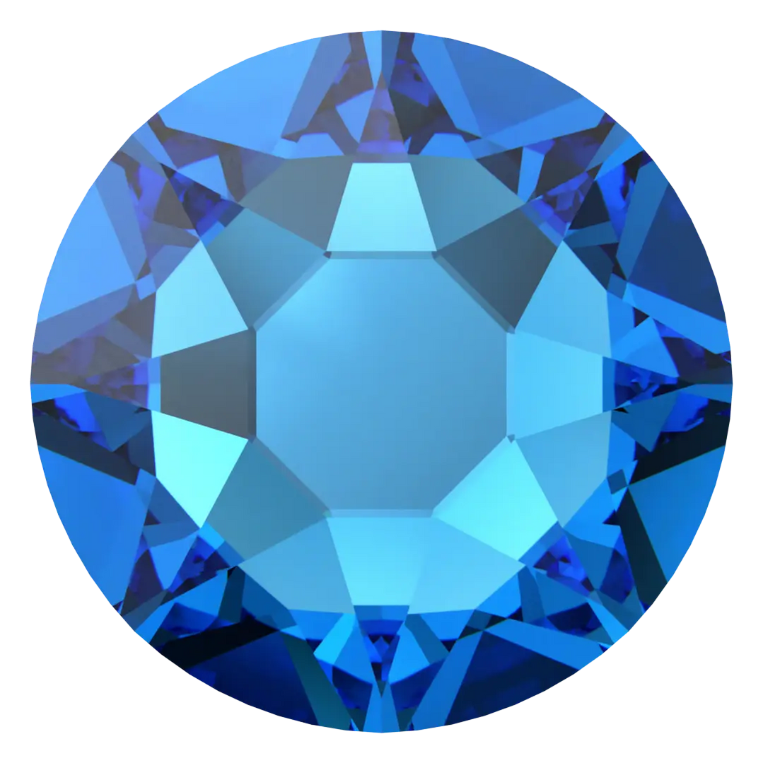 Serinity Flat Back Crystals Non Hotfix (2000, 2058 & 2088) Capri Blue  Smal mix