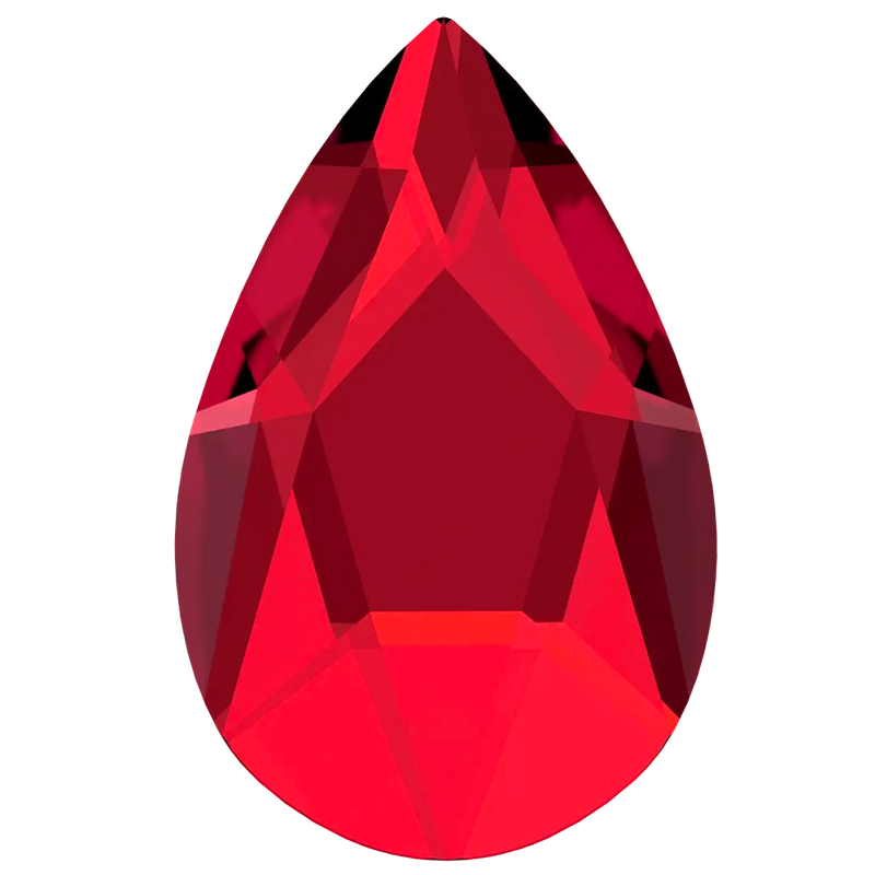 Serinity Flat Back Crystals Non Hotfix Pear (2303) Scarlet 8x5 mm pack of 10