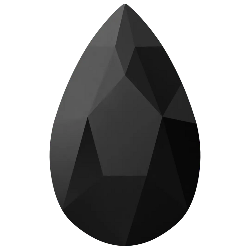 Serinity Flat Back Crystals Non Hotfix Pear (2303) Blackj 8x5 mm pack of 10