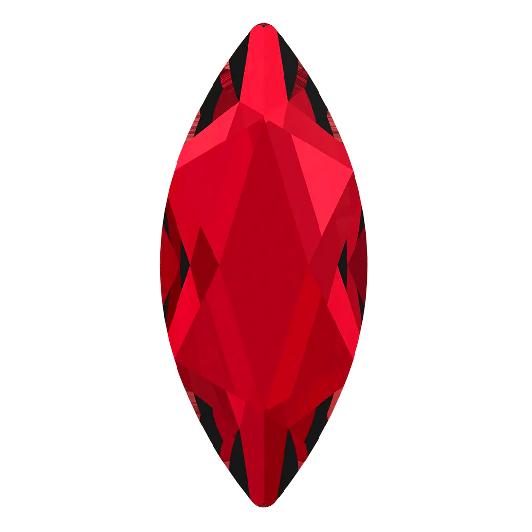 Serinity Flat Back Crystals Non Hotfix Marquise (2201) Scarlet 14x6 mm pack of 4