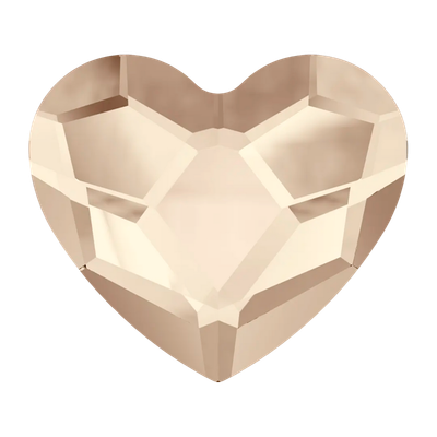 Serinity Flat Back Crystals Non Hotfix Heart (2808) Light Silk  10 mm pack of 4