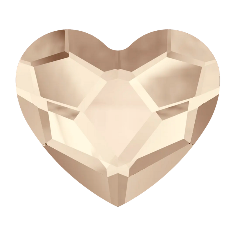 Serinity Flat Back Crystals Non Hotfix Heart (2808) Light Silk  10 mm pack of 4