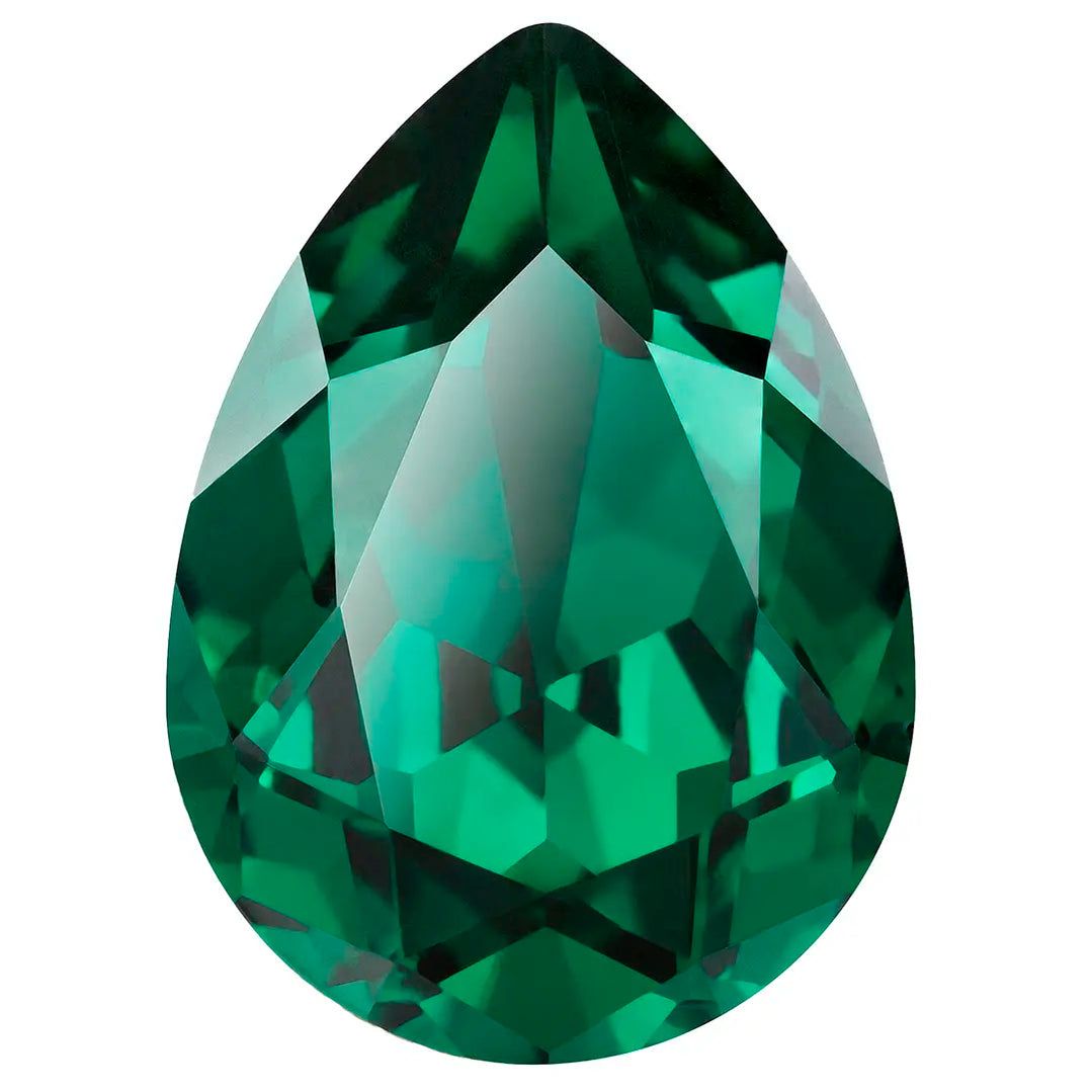 Preciosa Fancy Stones Baroque Pear LEMERALD 8X6 MM PACK OF 10