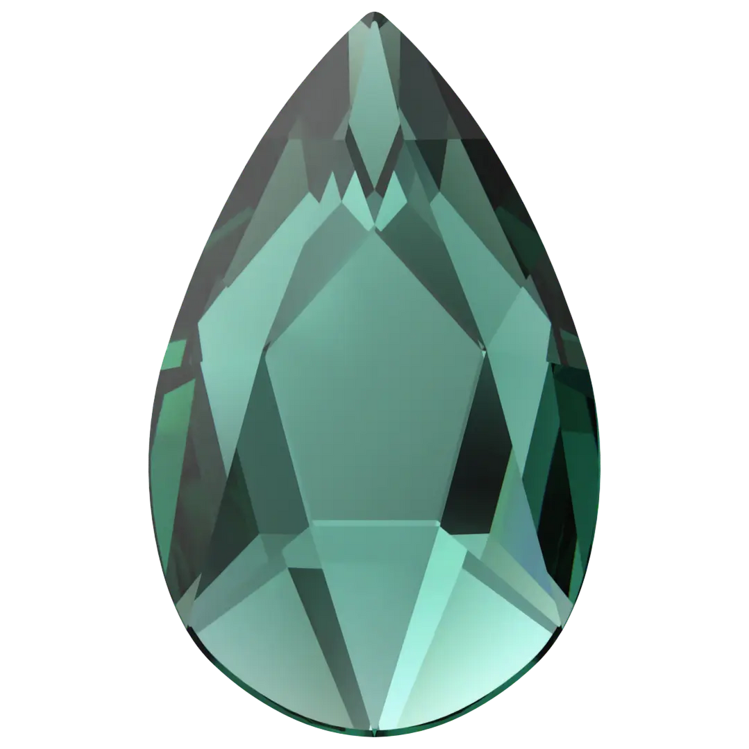 Serinity Flat Back Crystals Non Hotfix Pear (2303) EMERALD  8X 5 MM PACK OF 10