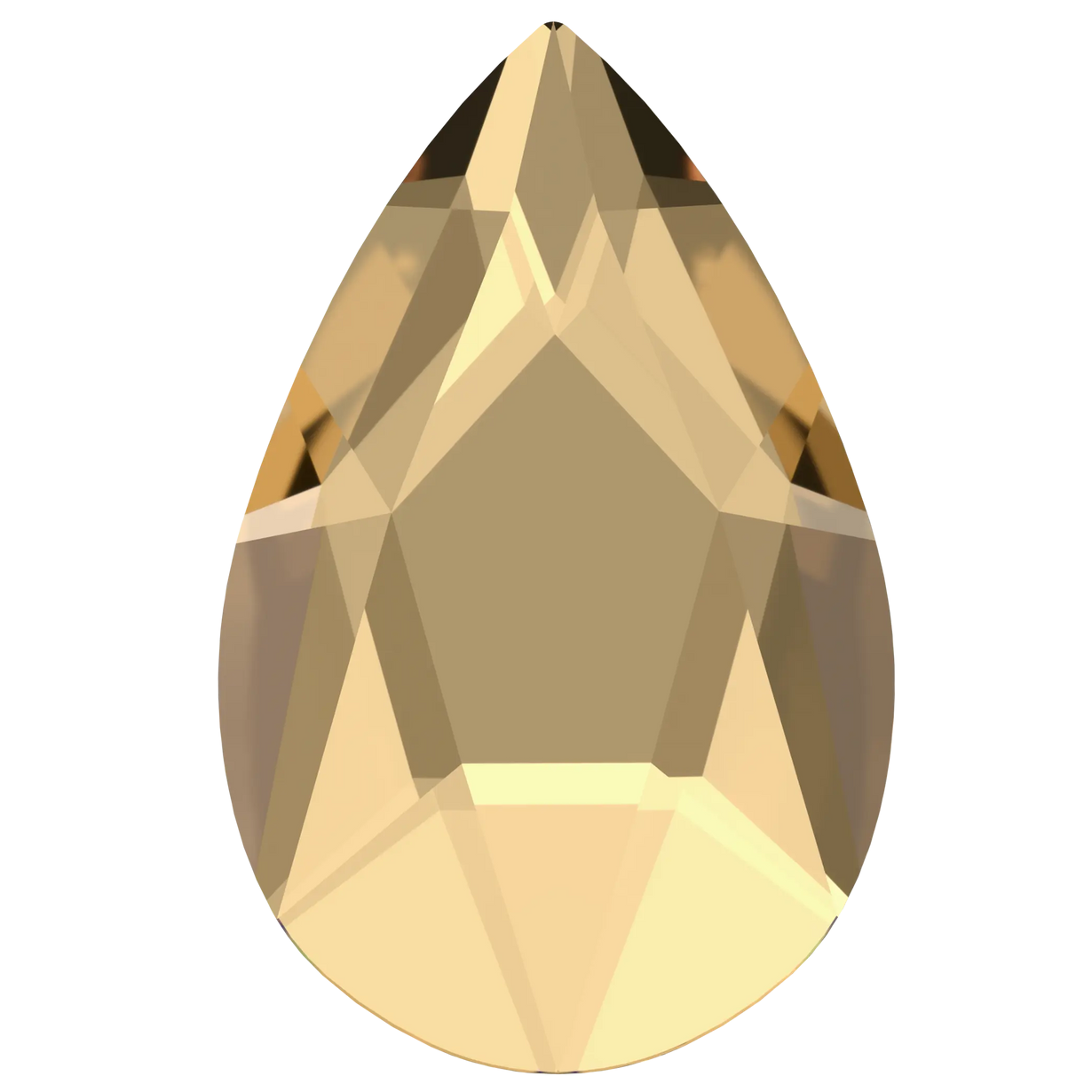 Serinity Flat Back Crystals Non Hotfix Pear (2303) Crystal Golden Shadow