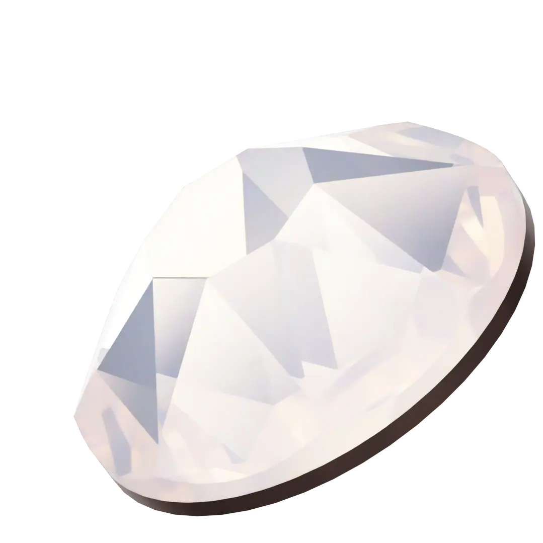 Serinity Flat Back Crystals Non Hotfix (2000, 2058 & 2088) White Opal  COMBO MIX PACK OF 300