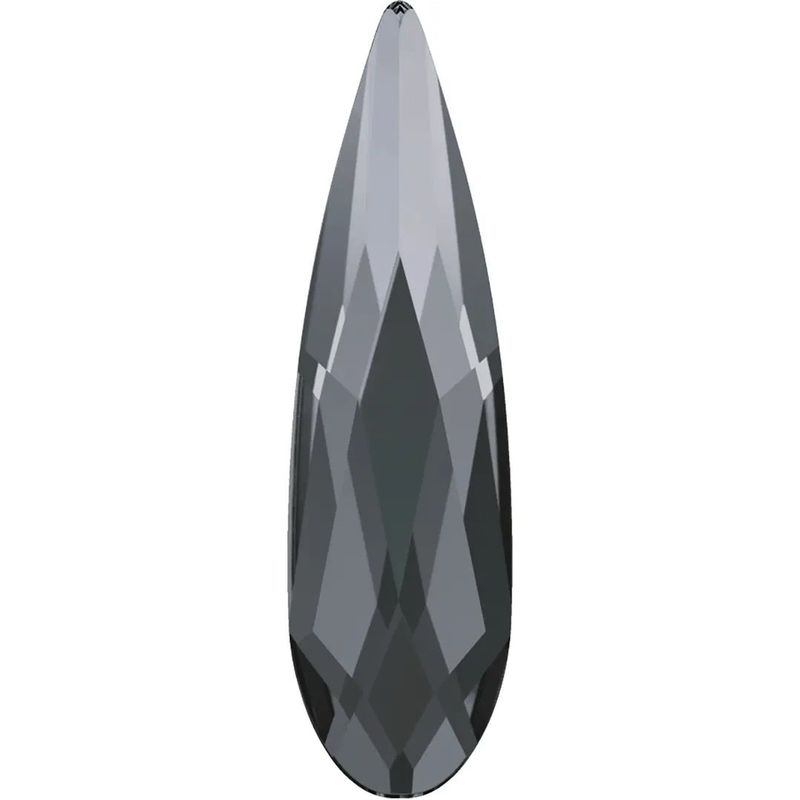 Serinity Flat Back Crystals Non Hotfix Raindrop (2304) Crystal Silver Night UNFOILED 10x2.8 mm pack of 6