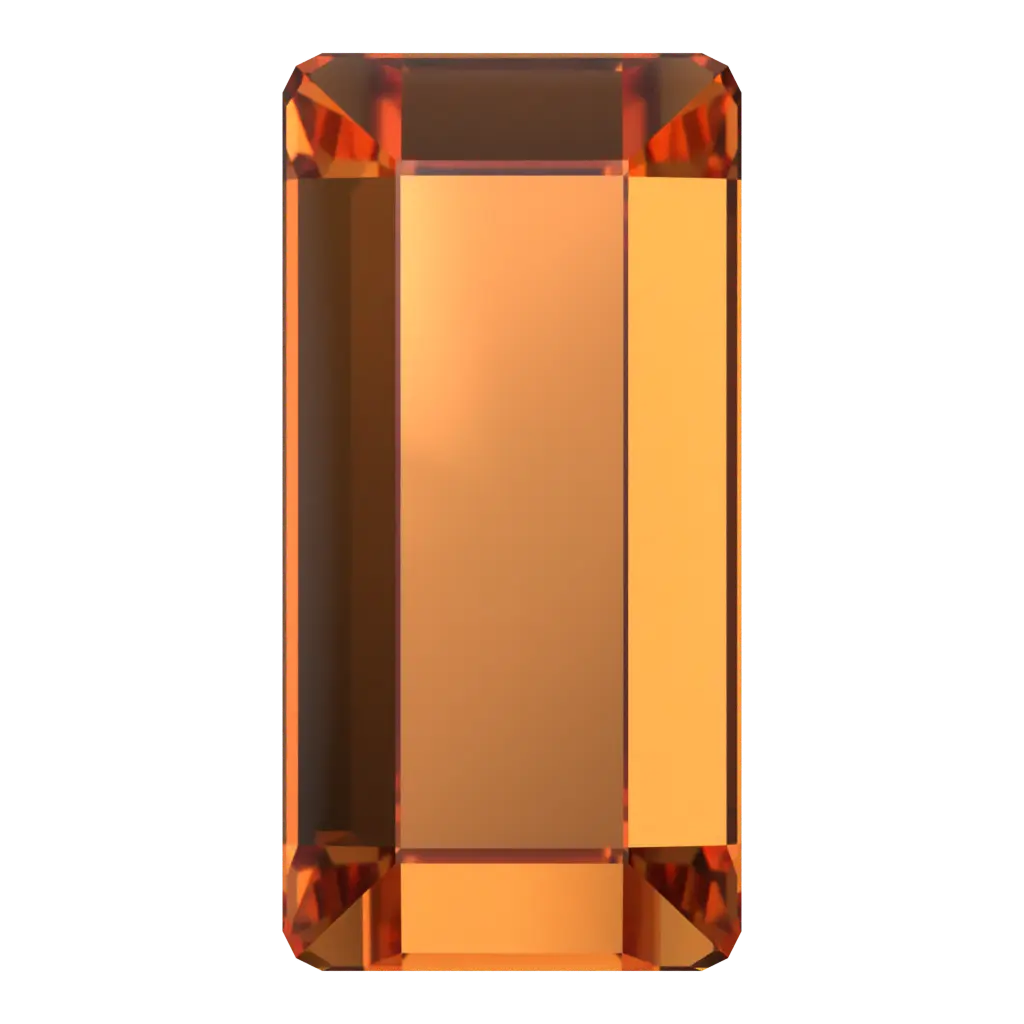 Serinity Flat Back Crystals Non Hotfix  BAGUETTE  2510 ) DARK ORANGE  BY SERINITY 3.7X1.0 mm pack of 20