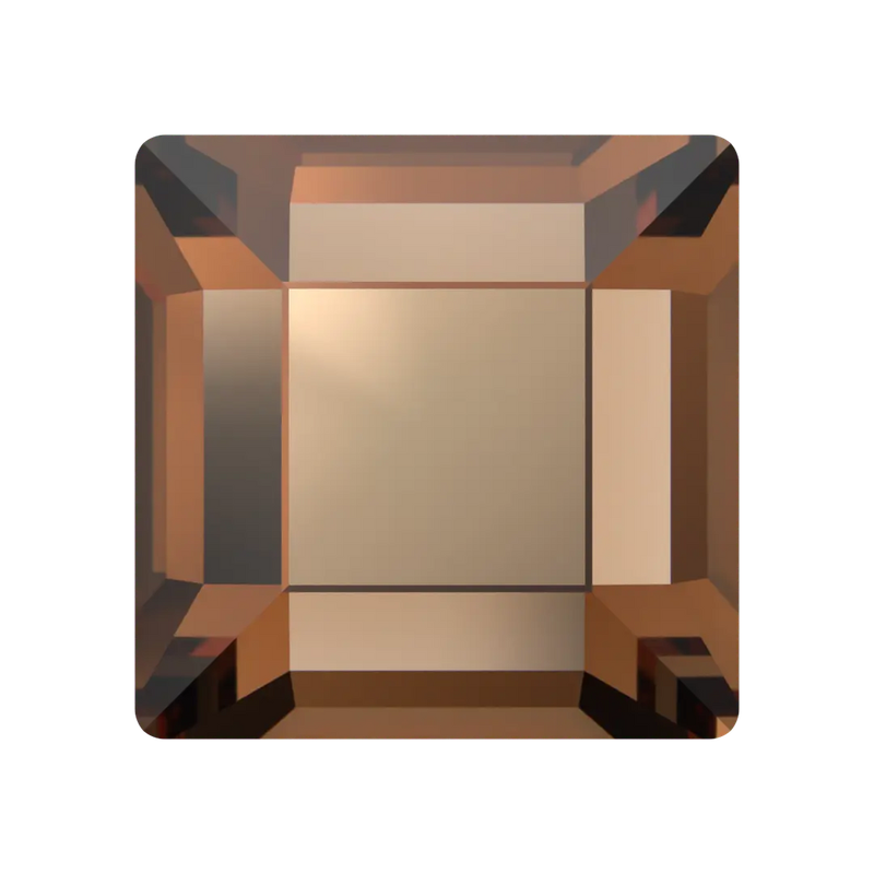 Serinity Flat Back Crystals Non Hotfix Square (2400) Light Smoked Topaz  4MM PACK 20