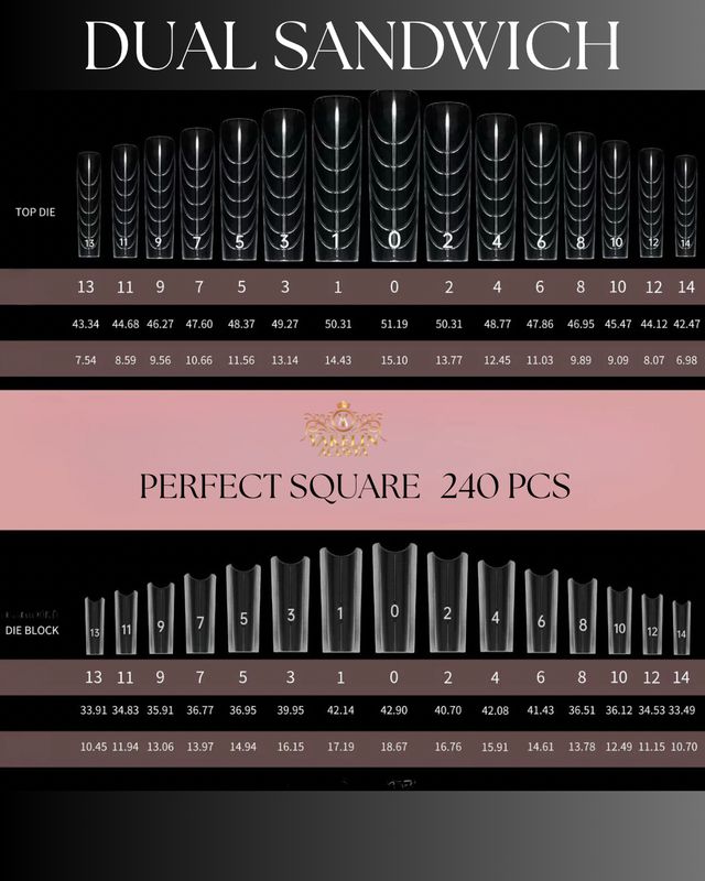 SANDWICH DUAL FORM PERFECT SQUARE 240 PCS