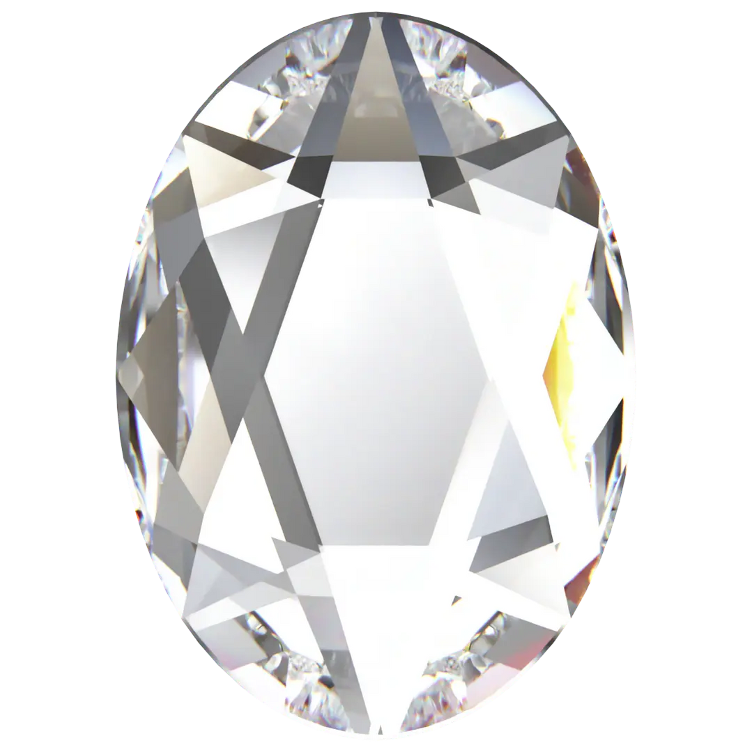 Serinity Flat Back Crystals Non Hotfix Oval (2603) Crystal BY SERINITY PACK OF 10    4X3 MM
