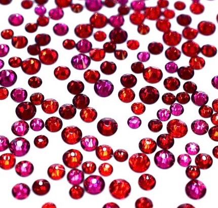 Serinity Flat Back Crystals Non Hotfix Mix Cherry Red 250 UNIT