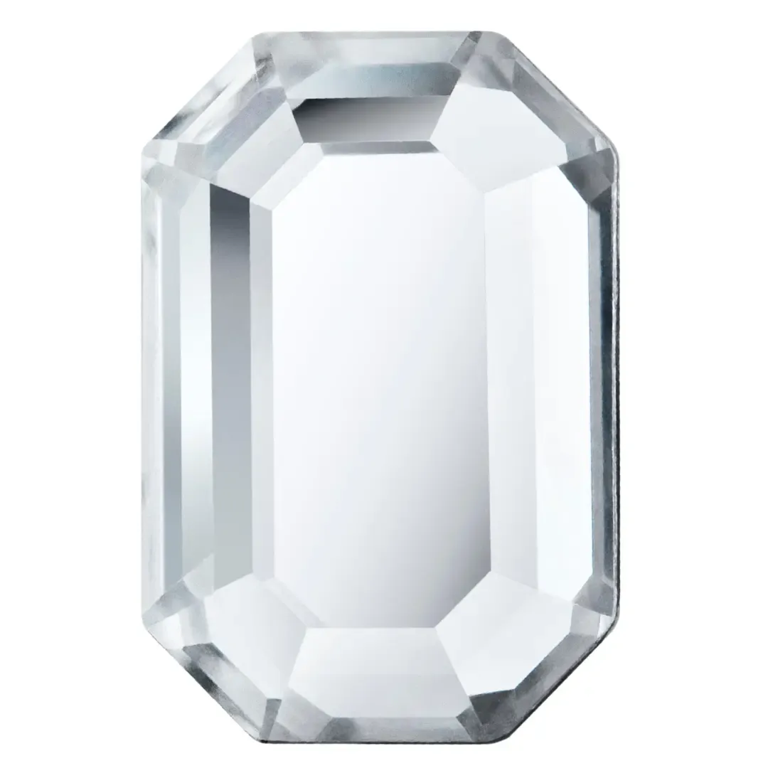 Preciosa Flat Back Crystals Non Hotfix Octagon (MAXIMA) Crystal UNFOILED (pack of 6) 6x4 mm