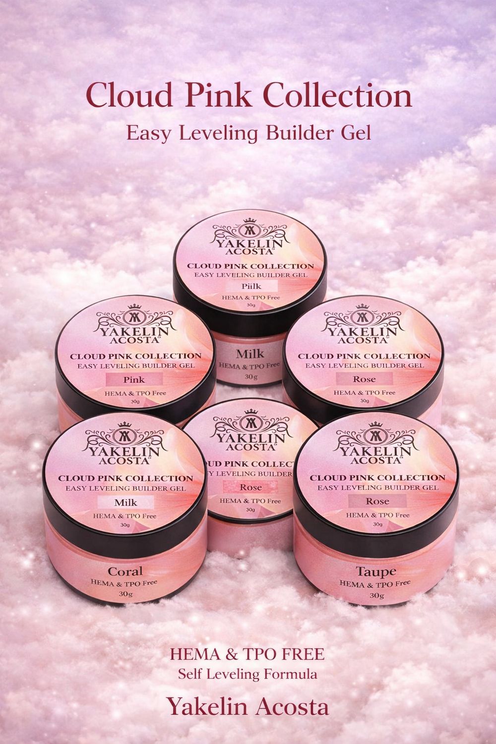 CLOUD PINK BUILDER GEL HEMA &TOP FREE