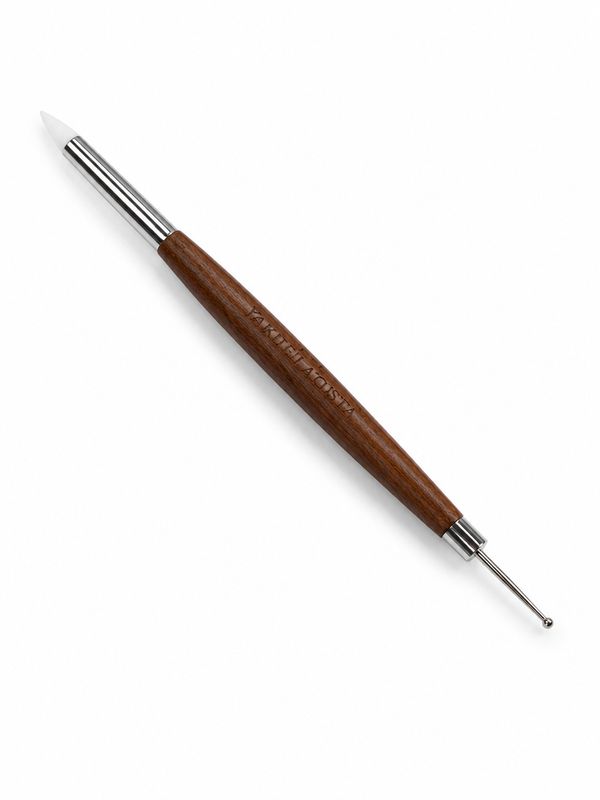 YA Sculpt Pro Dual-Ended Nail Tool - Flexible Silicone 3D Gel Sculpting Tip, Stainless Steel Dotting Tools
