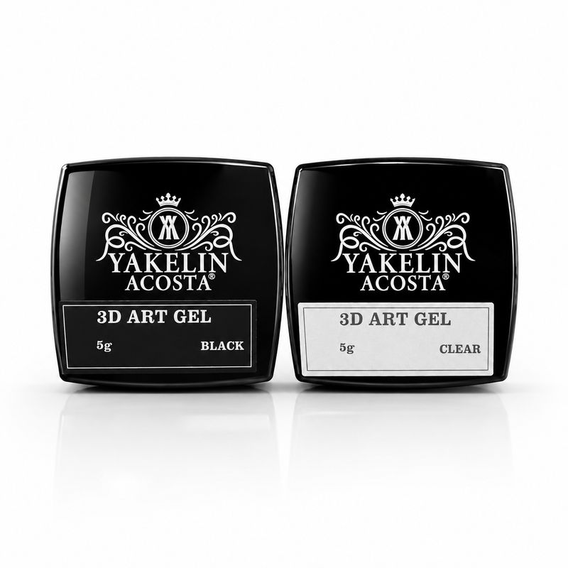 3D ART GEL BLACK & CLEAR ( 2 PCS)