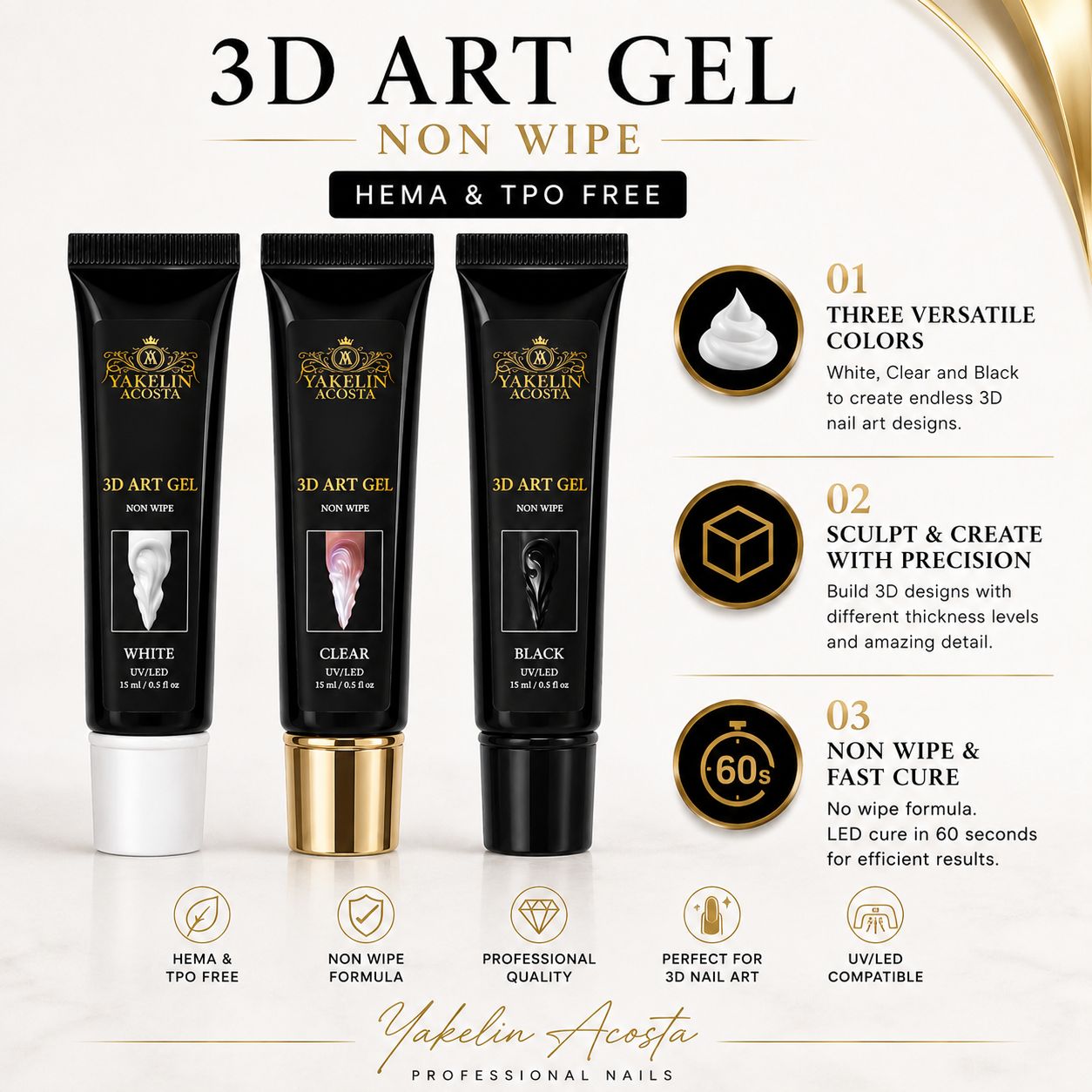 3D ART GEL TUBE 15 GR