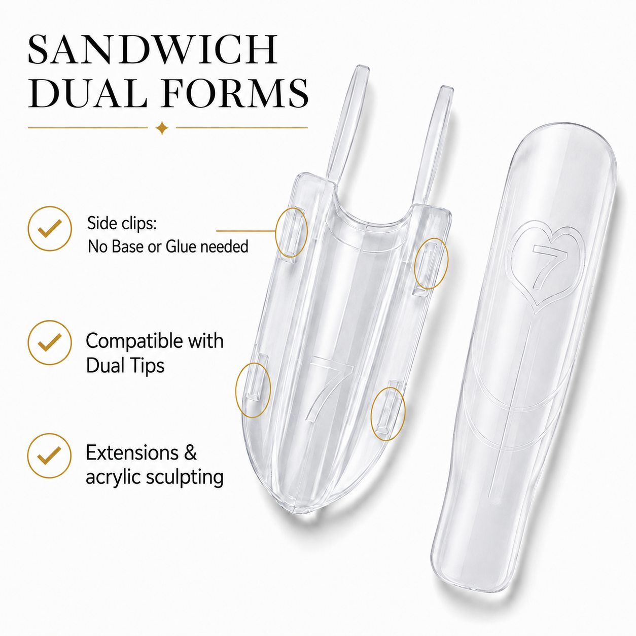 SANDWICH DUAL FORM ALMOND CLIPS