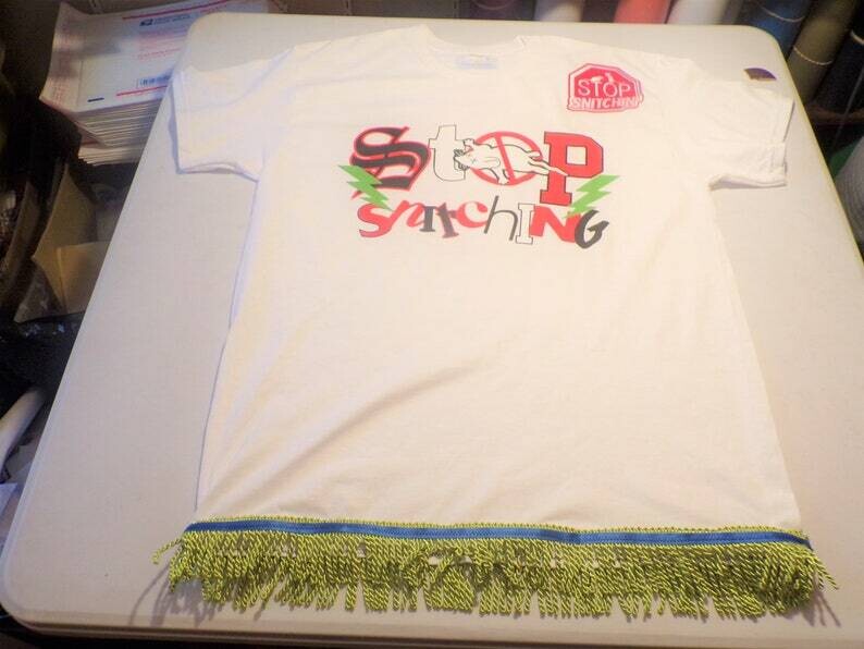 Stop Snitching Lime Green Fringes